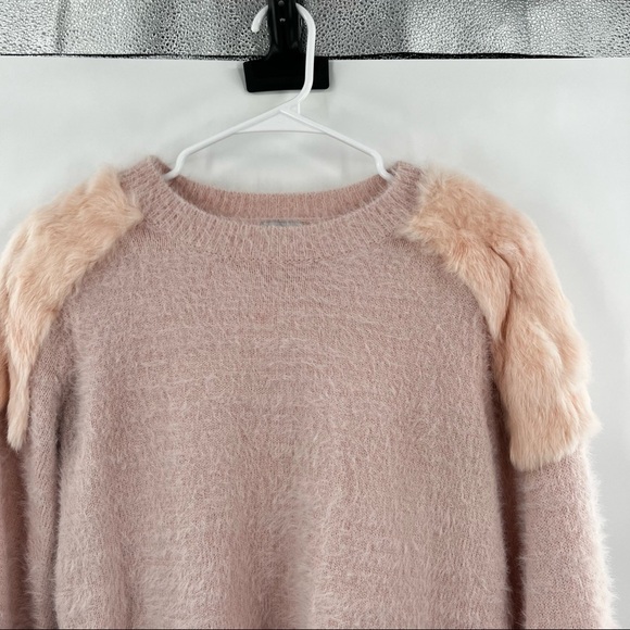 static pink long sleeve sweater blouse top size - Picture 2 of 12